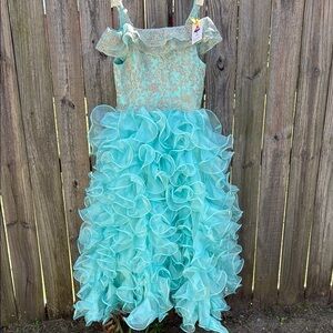 Elegant Aqua Kids Dress